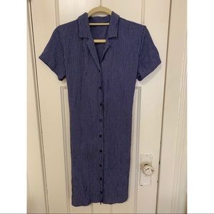 Vintage Plaid Midi Dress